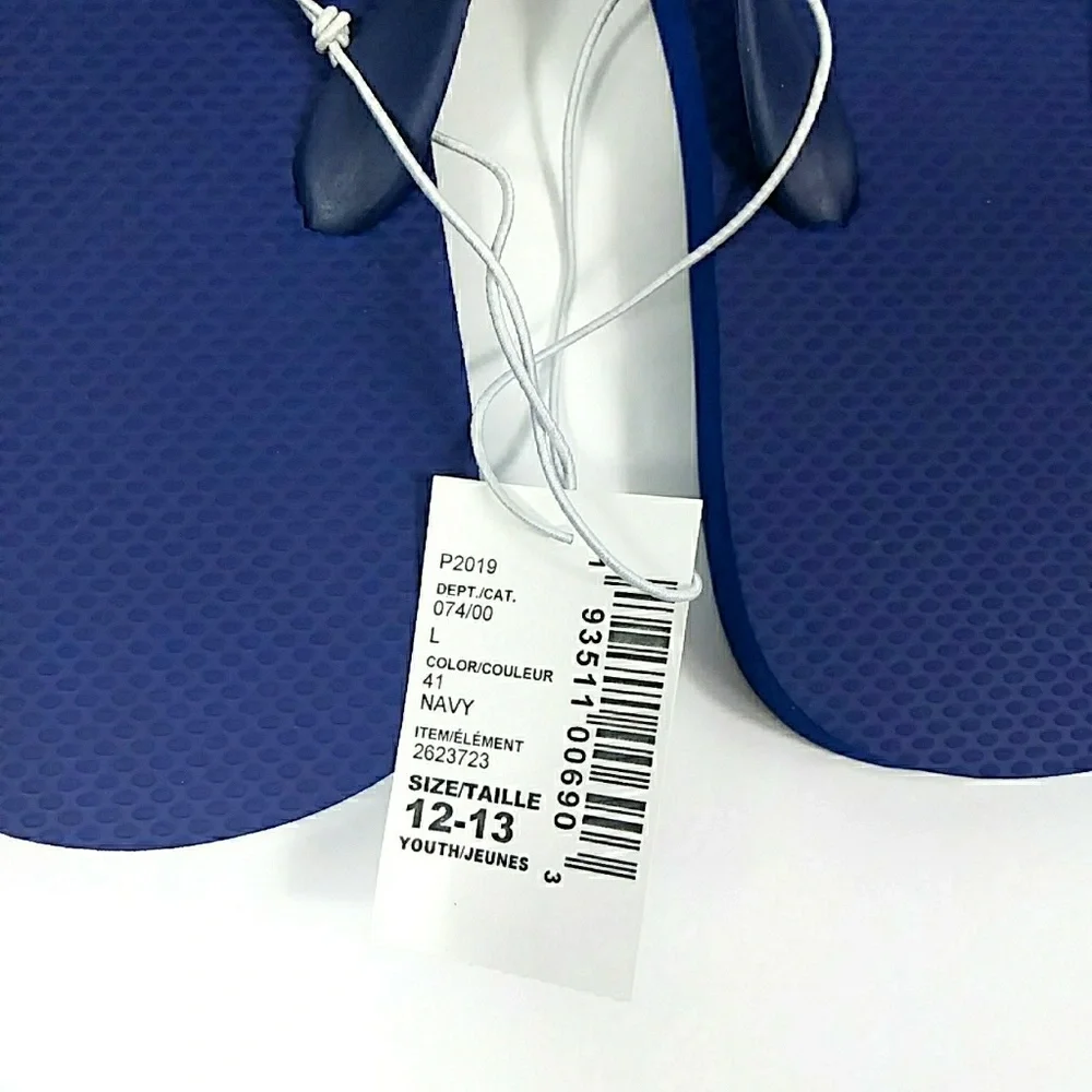 NWT The Children's Place Navy Sandals Sz 12-13